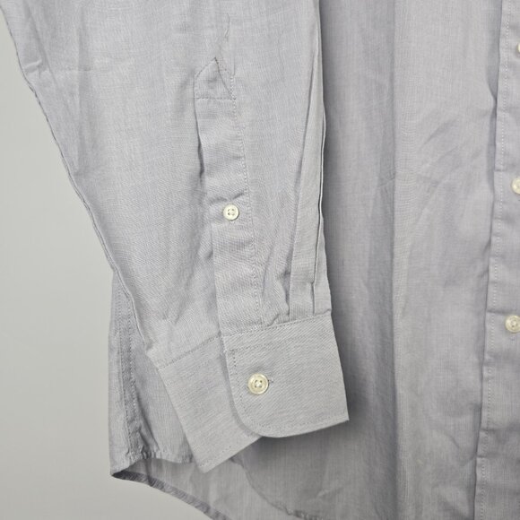 Protocol Grey Cotton Button Up Shirt Size Tall/18 1/2 37/38 - Picture 3 of 7